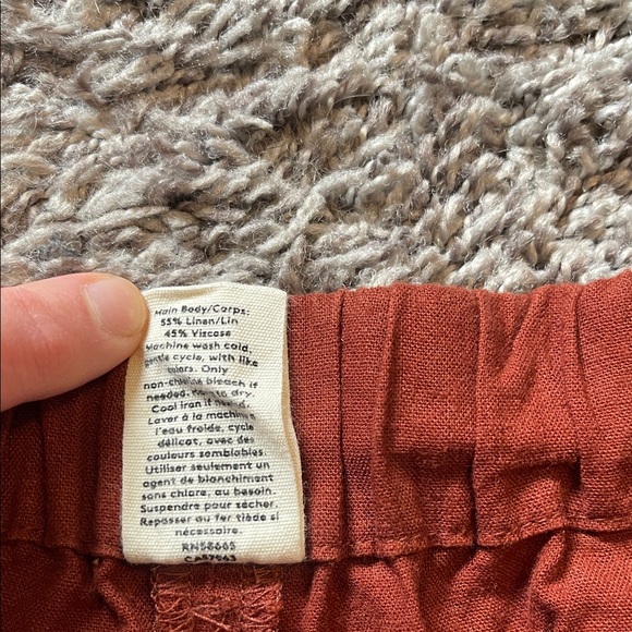 Open Edit Terracotta/Rust Wide-Leg Pants - Picture 3 of 7